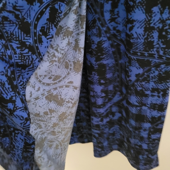 Black blue wrap dress - Picture 6 of 7